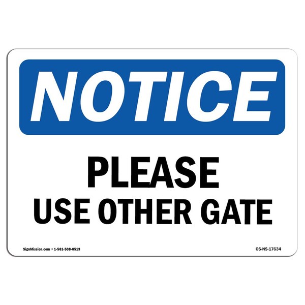 Signmission OSHA Notice Sign, 5" Height, 7" Width, Please Use Phone To Your Left To Access Gate Sign, Landscape OS-NS-D-57-L-17634 - main